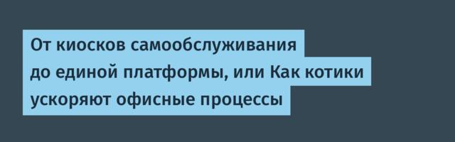 От киосков самообслуживания до единой платформы, или Как котики ускоряют офисные процессы
