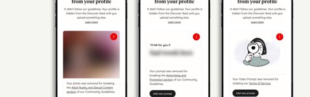Hinge wont ban users for a single piece of problematic content anymore