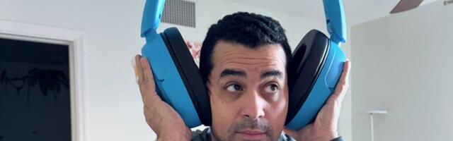 I wore JLabs ridiculously big headphone speakers. I still have so many questions!