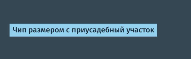 Чип размером с приусадебный участок