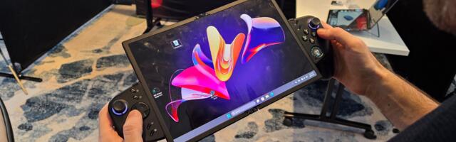 Lenovo's Legion Go Fold-able gaming handheld concept has four screen modes, also works as a small laptop — POLED display unfolds from 7.7 to 11.6 inches
