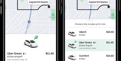 Uber expands green rides option to 1,400 cities