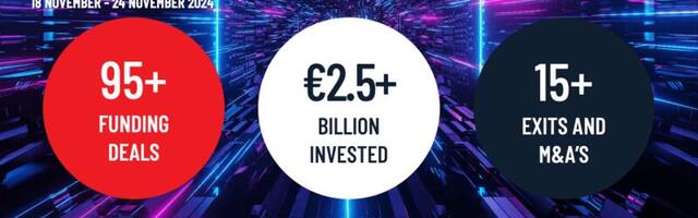 Last week recap: European tech companies raised over €2.5B, around 76% collected by 10 biggest deals