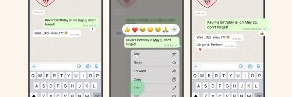 WhatsApp Says You Can Now Edit Messages