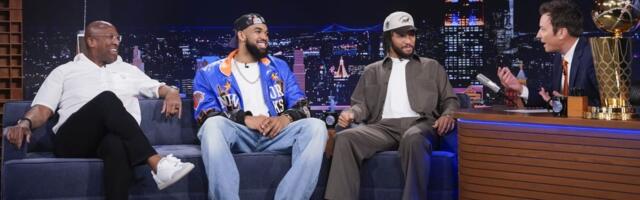 Knicks Jalen Brunson, Karl-Anthony Towns, and Mike Brown thank fans on The Tonight Show