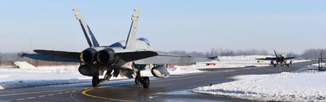 A NATO fighter wing showed up for front-line air patrols with drone defenses for the first time