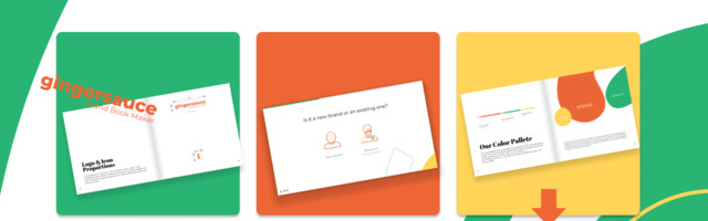 Build professional brand books in minutes with a logo.